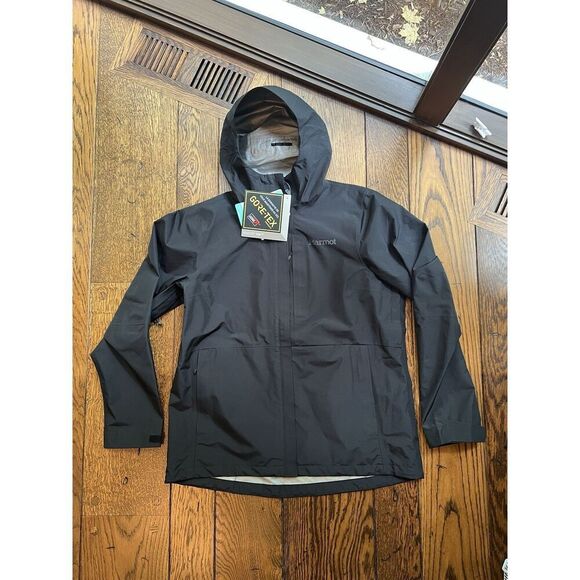 Marmot Minimalist Gore-tex Black Rain Jacket Women's Size Small New M12683 - Picture 1 of 6